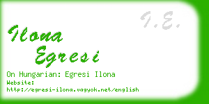 ilona egresi business card